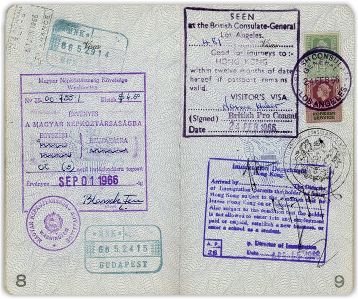 Moe Howard Twice-Signed Passport